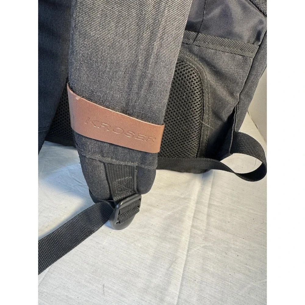 KROSER Laptop Backpack: Fits 17.3 Inch Computer , Black Padded Back Cargo Carry
